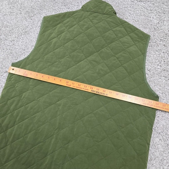 Vineyard Vines Vest Jacket Mens XL Green Military Quilted Full Zip Chore Outdoor - Picture 10 of 12